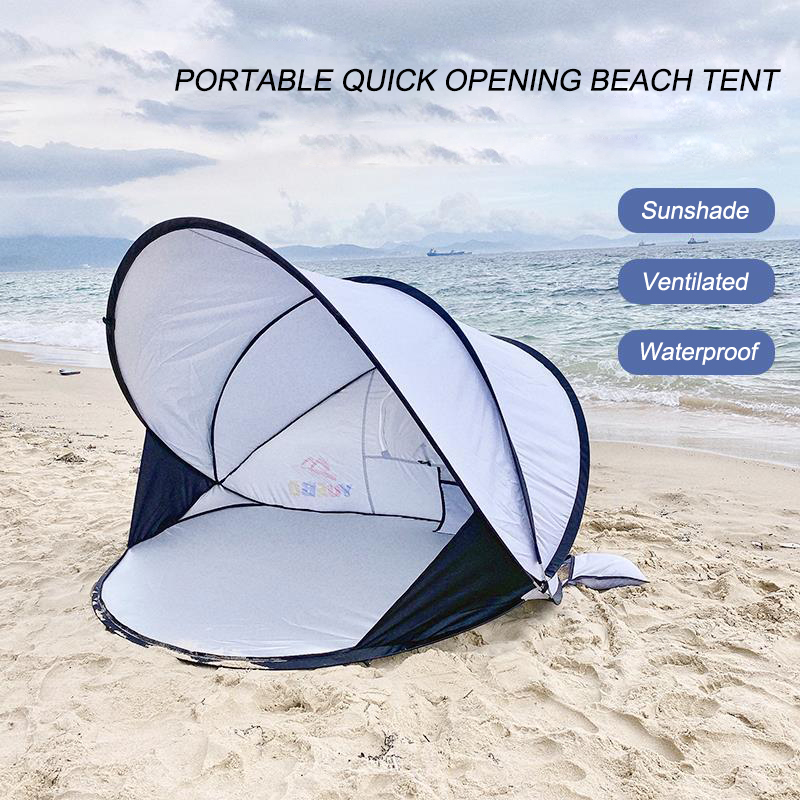Cheap Goat Tents Seaside Automatic Tent 3 4 Person Camping Tent Beach Easy Instant Setup Portable Backpacking for Sun Shelter UV Protection